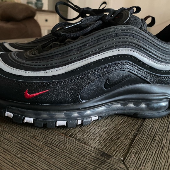 Nike Big kids air max 97 Black/Sport red edition - Picture 2 of 5